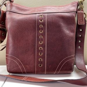 Coach Chelsea Bordeux Pebbled Leather Duffel